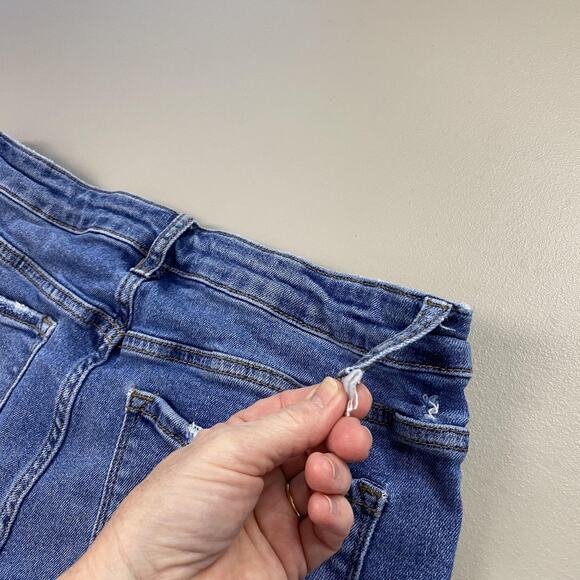 Lovervet Vervet Jeans Womens 32/15 Blue Mid Rise Ankle Bootcute Fray Hem LV1212 - Picture 4 of 14